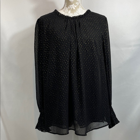 Cynthia Rowley Tops - Cynthia Rowley Black and Gold Blouse size 3x